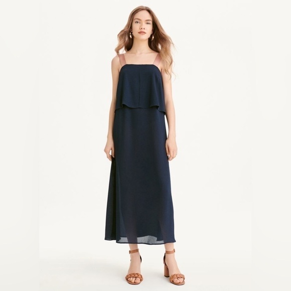 Dkny Dresses & Skirts - NWT DKNY Navy Blue Layered Maxi Dress XL